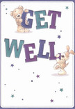 Radiating pure warmth and optimism, this charming get well card captures the lighthearted spirit of Erith. Two delightful friends-a soft, plush bear and a cheerful, floppy-eared puppy-spring forward in a flurry of joy, each engaging playfully with the vibrant, oversized letters spelling out 'Get Well.' The bold indigo and teal typography are instantly uplifting, their confident tones made even brighter by a soothing cream backdrop that brings to mind Erith's open skies. Playful stars scattered across the scene glow in shades of deep blue and violet, lending a magical, hopeful energy akin to the twinkling lights along Erith Pier at dusk. The lovingly illustrated fur of both characters is so richly textured that their embrace feels comforting even through the page, much like a thoughtfully selected bouquet arriving at a neighbour's door with a gentle knock. Though simple in composition, every brushstroke radiates the kind of genuine kindness and heartfelt encouragement that define acts of care in this riverside community. This card is an emotional salve perfectly suited to offering warmth and cheer-whether delivered alongside wildflowers or simply passed on with love.